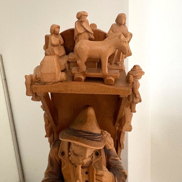 Conrad Moroder Val Gardena Hand-Carved Wood “Krippen Träger” Nativity Carrier - Picture 3 of 8